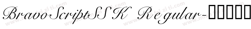 BravoScriptSSK Regular字体转换
